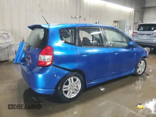 2008 Honda Fit Sport with VIN JHMGD38678S036943, listed as a Copart auction lot 48929485 with 152,950 mi miles and Salvage Title. Bid and sale history available at carsss.com. Image 3.
