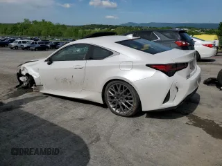 2019 Lexus RC with VIN JTHS85BC9K5004669, listed as a Copart auction lot 54005054 with 24,421 mi miles and Salvage Title. Bid and sale history available at carsss.com. Image 2.