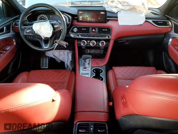 2022 Genesis G70 Launch Edition with VIN KMTG14TE8NU082197, listed as a Copart auction lot 41468635 with 34,844 mi miles and Salvage Title. Bid and sale history available at DreamBid. Image 8.