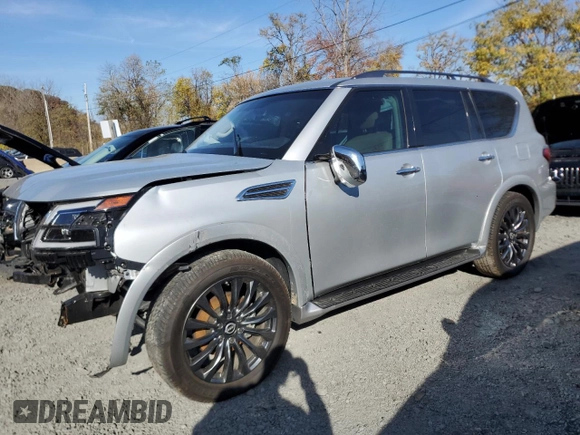 2023 Nissan Armada Platinum with VIN JN8AY2DA5P9403428, listed as a Copart auction lot 78377324 with 9,583 mi miles and Salvage Title. Bid and sale history available at carsss.com. Image 1.