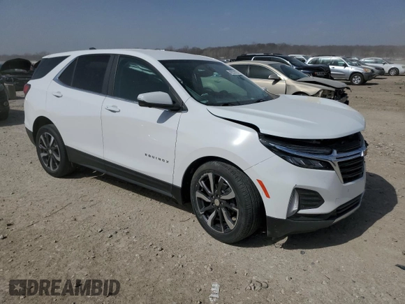 2022 Chevrolet Equinox LT with VIN 3GNAXKEV8NL154716, listed as a Copart auction lot 49237025 with 47,058 mi miles and Salvage Title. Bid and sale history available at DreamBid. Image 4.
