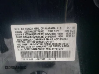 2016 Acura MDX w/Tech with VIN 5FRYD4H47GB017913, listed as a Copart auction lot 44763195 with 133,308 mi miles and Salvage Title. Bid and sale history available at carsss.com. Image 14.