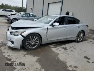 2019 Infiniti Q50 3.0t Signature Edition with VIN JN1EV7AP6KM514591, listed as a Copart auction lot 84735724 with 64,178 mi miles and Non Repairable. Bid and sale history available at carsss.com. Image 1.