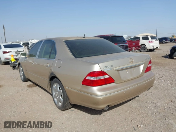 2005 Lexus LS 430 z VIN JTHBN36F655004313, wystawiony jako IAAI lot #41732745 z przebiegiem 133 928 mil mil oraz . Historia ofert i sprzedaży dostępna na DreamBid. Obrazek 3.