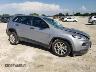 2017 Jeep Cherokee Sport z VIN 1C4PJLABXHD216407, wystawiony jako Copart lot #55977815 z przebiegiem Nie podano mil oraz Szkoda całkowita • Salvage title. Historia ofert i sprzedaży dostępna na DreamBid. Obrazek 4.