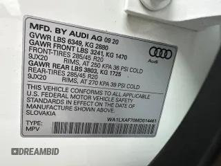 2021 Audi Q7 Premium Plus с VIN WA1LXAF70MD014461, выставлен на аукционе Copart как лот 62428405 с пробегом 63 076 миль миль и Чистый • Clean title. История ставок и продаж доступна на DreamBid. Изображение 10.