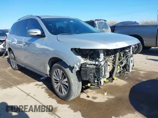 2020 Nissan Pathfinder SL with VIN 5N1DR2CN0LC604351, listed as a IAAI auction lot 41179117 with 80,861 mi miles. Bid and sale history available at carsss.com. Image 1.