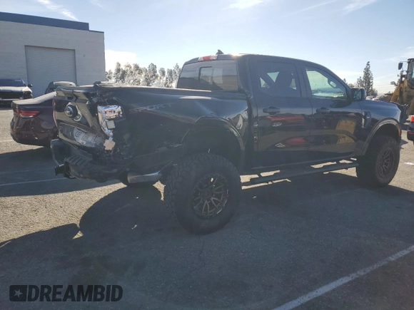 2024 Ford Ranger XLT with VIN 1FTER4GH6RLE18508, listed as a Copart auction lot 46178955 with 3,901 mi miles and Salvage Title. Bid and sale history available at DreamBid. Image 3.