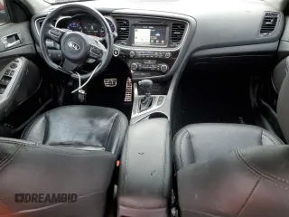 2015 Kia Optima SX Turbo with VIN 5XXGR4A60FG394038, listed as a Copart auction lot 54554755 with 141,410 mi miles and Salvage title. Bid and sale history available at DreamBid. Image 8.