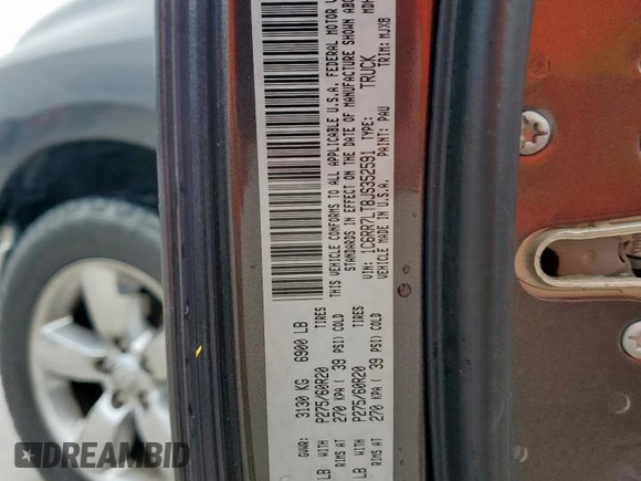 2018 Ram 1500 SLT with VIN 1C6RR7LT8JS352591, listed as a Copart auction lot 54932335 with 113,827 mi miles and Clean title. Bid and sale history available at DreamBid. Image 12.