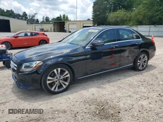 2018 Mercedes-Benz C 300 with VIN WDDWF4JB5JR419500, listed as a Copart auction lot 60235995 with 37,014 mi miles and Salvage title. Bid and sale history available at DreamBid. Image 1.