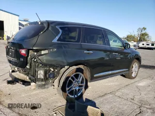 2013 Infiniti JX35 with VIN 5N1AL0MN2DC301547, listed as a Copart auction lot 75931014 with 134,695 mi miles and Salvage Title. Bid and sale history available at carsss.com. Image 3.