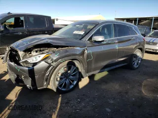 2020 Infiniti QX50 LUXE with VIN 3PCAJ5M33LF104023, listed as a Copart auction lot 44150225 with 58,110 mi miles and Salvage Title. Bid and sale history available at carsss.com. Image 1.