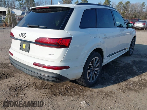 2022 Audi Q7 Premium Plus with VIN WA1LJBF75ND018515, listed as a IAAI auction lot 41413527 with 62,123 mi miles and . Bid and sale history available at DreamBid. Image 4.