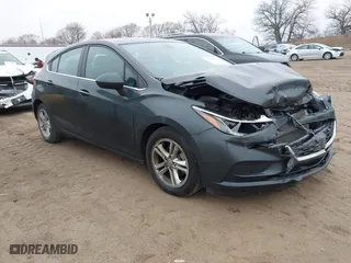 2017 Chevrolet Cruze LT with VIN 3G1BE6SM3HS548584, listed as a IAAI auction lot 41208267 with 105,807 mi miles. Bid and sale history available at carsss.com. Image 1.