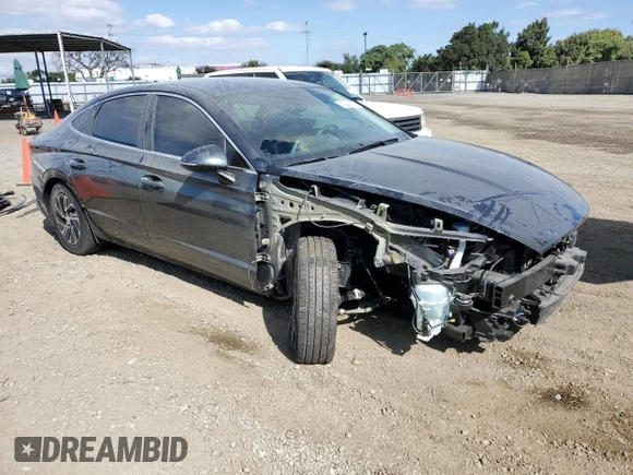 2020 Hyundai Sonata Hybrid Blue with VIN KMHL24JJ0LA012441, listed as a Copart auction lot 73644573 with 23,829 mi miles. Bid and sale history available at carsss.com. Image 4.