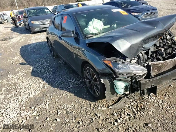 2019 Hyundai Veloster 2.0 Premium with VIN KMHTG6AF6KU012126, listed as a Copart auction lot 46351105 with 0 mi miles and Salvage Title. Bid and sale history available at carsss.com. Image 11.