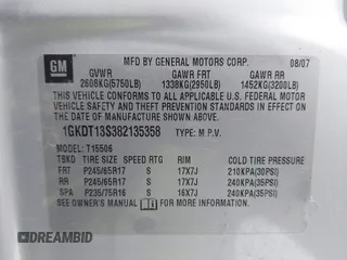 2008 GMC Envoy SLE2 with VIN 1GKDT13S382135358, listed as a IAAI auction lot 41595261 with 1 mi miles. Bid and sale history available at carsss.com. Image 9.