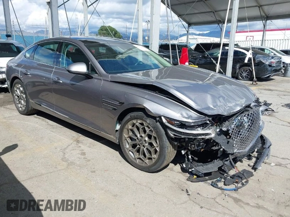 2021 Genesis G80 2.5T z VIN KMTGB4SC2MU047585, wystawiony jako IAAI lot #41752100 z przebiegiem 41 140 mil mil oraz . Historia ofert i sprzedaży dostępna na DreamBid. Obrazek 1.