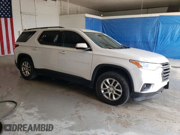 2019 Chevrolet Traverse LT Cloth with VIN 1GNERGKWXKJ274526, listed as a Copart auction lot 58529815 with 62,090 mi miles and Clean title. Bid and sale history available at DreamBid. Image 4.