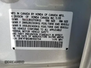 2006 Honda Pilot EX-L with VIN 2HKYF18546H512704, listed as a Copart auction lot 53295185 with 218,307 mi miles and Salvage Title. Bid and sale history available at DreamBid. Image 13.