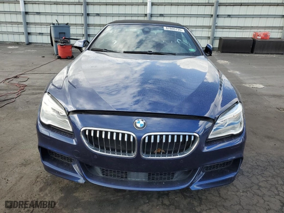 2017 BMW 6 Series 640i with VIN WBA6F1C52HGT83459, listed as a Copart auction lot 87805735 with 18,516 mi miles and Salvage Title. Bid and sale history available at carsss.com. Image 5.