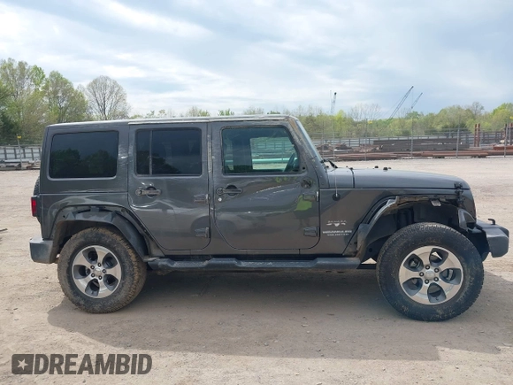 2017 Jeep Wrangler Unlimited Sahara with VIN 1C4BJWEGXHL595724, listed as a IAAI auction lot 42018264 with 95,948 mi miles. Bid and sale history available at carsss.com. Image 13.