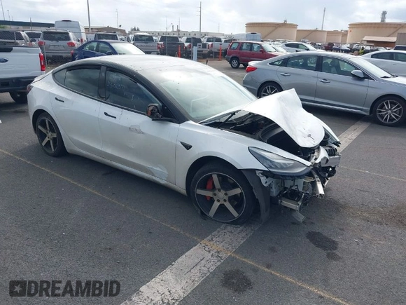 2019 Tesla Model 3 Mid Range with VIN 5YJ3E1EA6KF396946, listed as a IAAI auction lot 41123058 with 69,013 mi miles and . Bid and sale history available at carsss.com. Image 1.