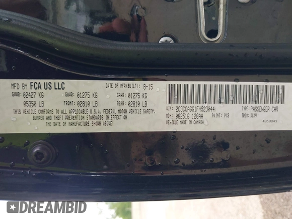 2015 Chrysler 300 S z VIN 2C3CCAGG1FH923044, wystawiony jako IAAI lot #42284945 z przebiegiem 132 681 mil mil oraz . Historia ofert i sprzedaży dostępna na DreamBid. Obrazek 9.