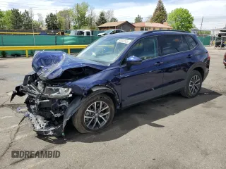 2021 Volkswagen Tiguan S with VIN 3VV1B7AX7MM036467, listed as a Copart auction lot 56992555 with 12,008 mi miles and Salvage title. Bid and sale history available at DreamBid. Image 1.