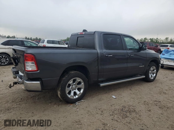 2019 Ram 1500 Big Horn/Lone Star with VIN 1C6SRFFT0KN605717, listed as a Copart auction lot 51097395 with 195,028 mi miles and Salvage Title. Bid and sale history available at carsss.com. Image 3.