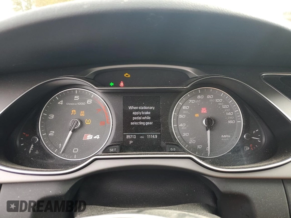 2013 Audi S4 Premium Plus with VIN WAUBGAFL3DA084873, listed as a Copart auction lot 72006444 with 85,713 mi miles and Salvage Title. Bid and sale history available at carsss.com. Image 9.