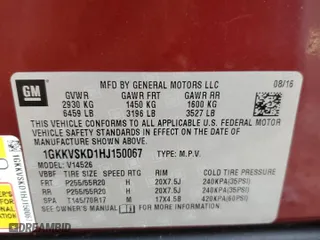 2017 GMC Acadia Limited Limited with VIN 1GKKVSKD1HJ150067, listed as a Copart auction lot 74942764 with 45,666 mi miles and Clean Title. Bid and sale history available at carsss.com. Image 13.