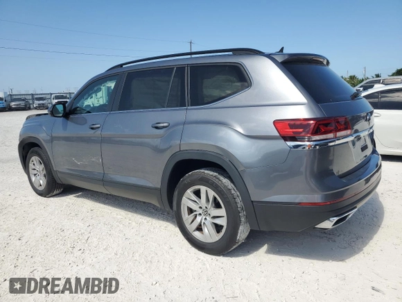 2021 Volkswagen Atlas S с VIN 1V2AP2CA2MC566325, выставлен на аукционе Copart как лот 57944825 с пробегом 37 346 миль миль и Списание • Salvage title. История ставок и продаж доступна на DreamBid. Изображение 2.