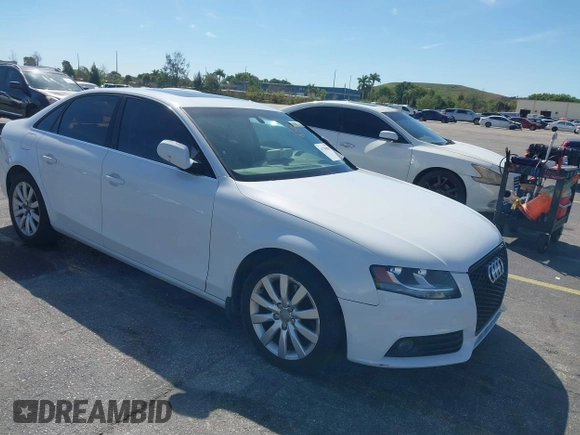 2012 Audi A4 2.0T Premium with VIN WAUAFAFL1CN020174, listed as a IAAI auction lot 41739896 with 144,144 mi miles. Bid and sale history available at carsss.com. Image 1.