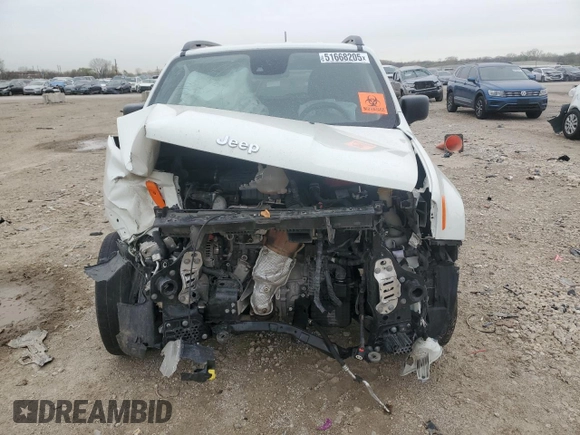 2022 Jeep Renegade Latitude with VIN ZACNJDB11NPN84052, listed as a Copart auction lot 51668205 with Not provided miles and Salvage title. Bid and sale history available at DreamBid. Image 5.