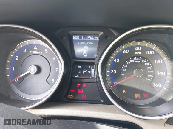 2013 Hyundai Elantra GT with VIN KMHD35LE0DU048766, listed as a IAAI auction lot 41644934 with 158,965 mi miles. Bid and sale history available at carsss.com. Image 7.