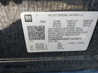2023 Chevrolet Traverse Premier with VIN 1GNERKKW5PJ128805, listed as a IAAI auction lot 42032622 with 36,463 mi miles and . Bid and sale history available at DreamBid. Image 9.