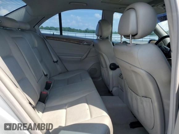 2007 Mercedes-Benz C 230 Sport with VIN WDBRF52H97A923151, listed as a Copart auction lot 63037255 with 196,893 mi miles and Salvage title. Bid and sale history available at DreamBid. Image 10.