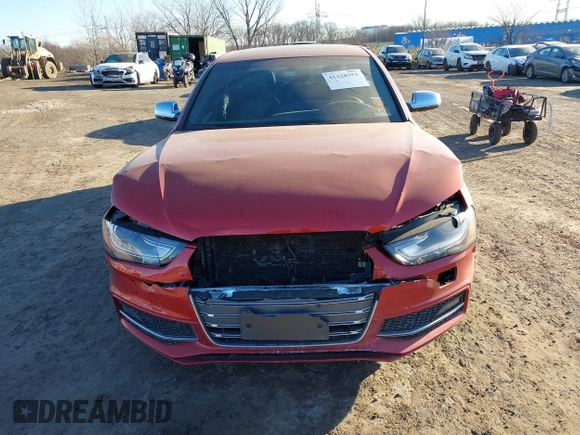 2014 Audi S4 Premium Plus with VIN WAUDGAFL3EA078839, listed as a IAAI auction lot 41428351 with 55,582 mi miles. Bid and sale history available at carsss.com. Image 6.