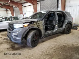 2022 Ford Explorer ST z VIN 1FM5K8GC5NGB89883, wystawiony jako Copart lot #52701335 z przebiegiem 49 712 mil mil oraz Szkoda całkowita • Salvage title. Historia ofert i sprzedaży dostępna na DreamBid. Obrazek 1.