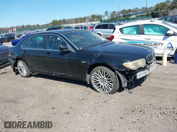 2003 BMW 7 Series 745Li with VIN WBAGN63473DR09509, listed as a IAAI auction lot 42061188 with Not provided miles and . Bid and sale history available at DreamBid. Image 1.