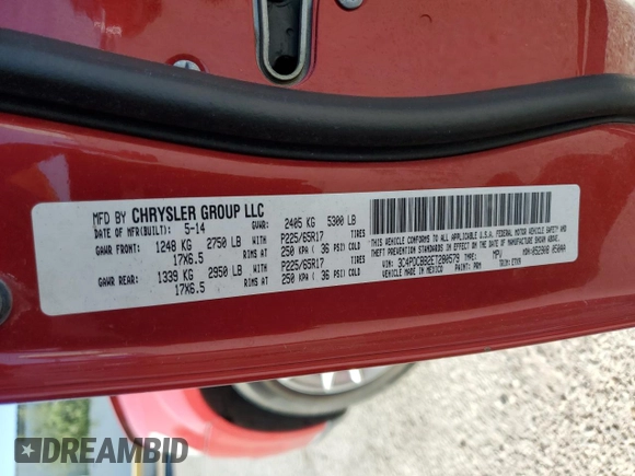 2014 Dodge Journey SXT z VIN 3C4PDCBB2ET280579, wystawiony jako Copart lot #60374445 z przebiegiem 138 548 mil mil oraz Szkoda całkowita • Salvage title. Historia ofert i sprzedaży dostępna na DreamBid. Obrazek 13.