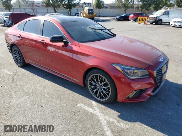 2018 Genesis G80 3.3T Sport with VIN KMHGN4JB9JU285343, listed as a Copart auction lot 75061764 with 133,262 mi miles and Salvage Title. Bid and sale history available at carsss.com. Image 4.