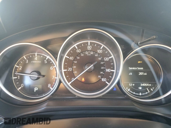 2020 Mazda 6 Grand Touring with VIN JM1GL1TY7L1516772, listed as a Copart auction lot 82192074 with 34,064 mi miles and Salvage Title. Bid and sale history available at DreamBid. Image 9.