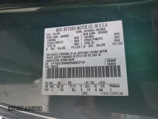 1999 Ford F-150 with VIN 1FTRX18W8XNB82710, listed as a Copart auction lot 58264745 with Not provided miles and Salvage title. Bid and sale history available at DreamBid. Image 12.