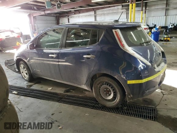 2017 Nissan LEAF S with VIN 1N4BZ0CP1HC305028, listed as a Copart auction lot 89362165 with 46,046 mi miles and Salvage Title. Bid and sale history available at carsss.com. Image 2.