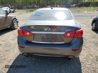 2015 Infiniti Q50 Premium with VIN JN1BV7AP0FM339781, listed as a Copart auction lot 53658315 with 179,703 mi miles and Salvage Title. Bid and sale history available at carsss.com. Image 6.