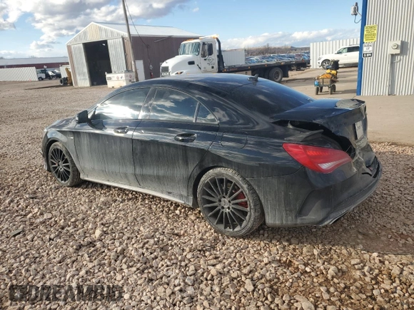 2015 Mercedes-Benz CLA 45 AMG with VIN WDDSJ5CB5FN198513, listed as a Copart auction lot 46956165 with 79,948 mi miles and Salvage title. Bid and sale history available at DreamBid. Image 2.