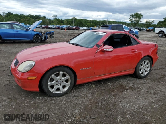 2003 Mercedes-Benz SLK 230 Kompressor z VIN WDBKK49F93F277828, wystawiony jako Copart lot #58344925 z przebiegiem Nie podano mil oraz Czysty tytuł • Clean title. Historia ofert i sprzedaży dostępna na DreamBid. Obrazek 1.